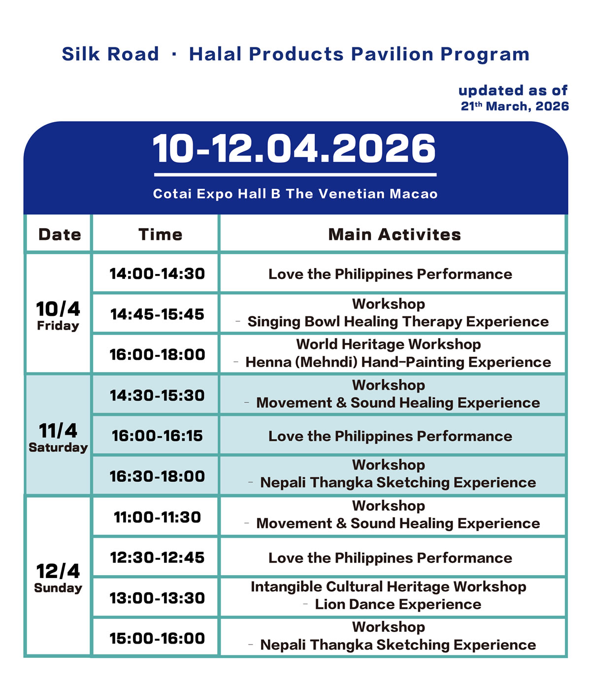 Silk Road· Halal Products Pavilion Program